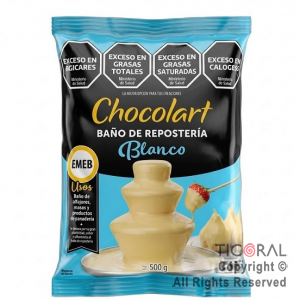 CHOCOLATE CHOCOLART PARA CASCADA BLANCO x 500 GR
